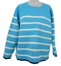 Dámský modro-bílý pruhovaný svetr Gallery 