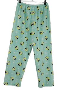 Dámske mátové plyšové pyžamové nohavice s pejsky