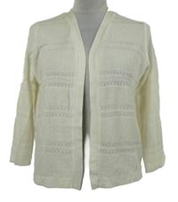 Dámský smetanový ažurový svetrový cardigán Matalan 