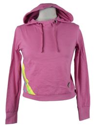 Dámska ružová crop mikina s nápismi a kapucňou Maui