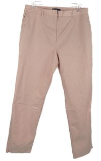 Dámske svetloružové plátenné chino nohavice M&S