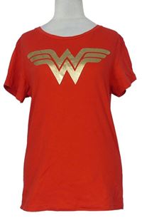 Dámske červené tričko so znakem Wonder Woman