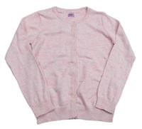 Bielo-neónově ružový melírovaný prepínaci sveter F&F