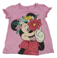 Růžové tričko s Minnie Disney