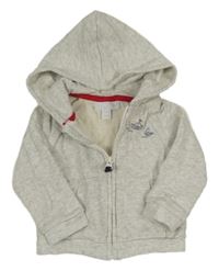 Sivá prepínaci mikina s lodičkami a kapucňou The Little White Company