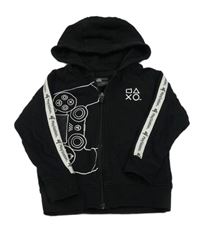 Čierno-biela prepínaci mikina s ovladačem a kapucňou zn. Next