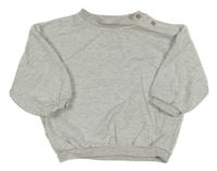 Bielo-sivá melírovaná oversize mikina George