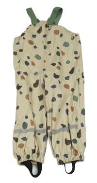 Béžové vzorované nepromokavé laclové kalhoty H&M