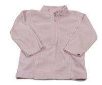 Svetloružová fleecová mikina