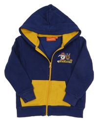 Tmavomodro-žlutá propínací mikina s PAw PAtrol a kapucí Nickelodeon