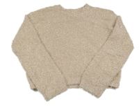 Svetloružový chlpatý crop sveter Dunnes