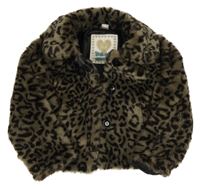 Sivá kožušinová podšitá bunda s fľakmi TU