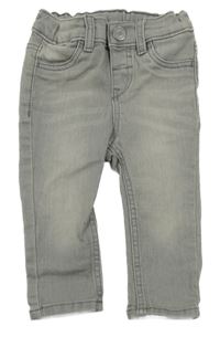 Šedé elastické rifle H&M