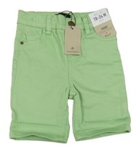 Nové - světlezelené elastické riflové kraťasy Denim Co.