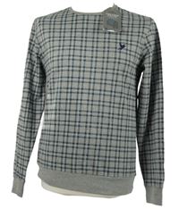 Nové - Pánske sivo-modro-biele kockované pyžamové tričko George