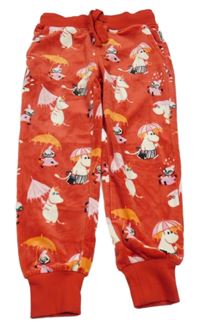 Červené zamatové tepláky s Moomin Martinex