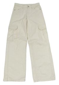 Bílé wide leg rifle s kapsami H&M