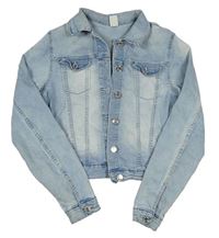 Světlemodrá riflová crop bunda Denim Co.