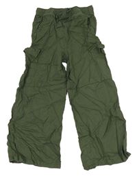 Khaki volné široké cargo kalhoty C&A