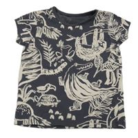 Tmavosivé tričko s obrázkami George