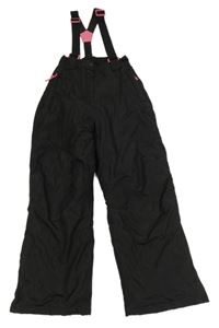 Černé šusťákové funkční oteplovačky s trakami Y.F.K.