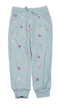 Světlemodré tepláky se srdíčky 