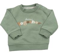 Světlekhaki mikina s nápisom Primark