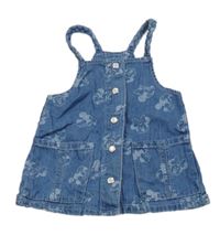 Modré riflové propínací šaty s Minnie Disney