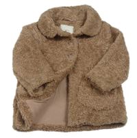 Staroružový huňatý podšitý kabát Next