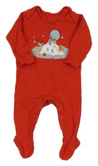 Červený overal s obrázkom M&S