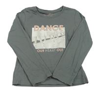 Sivé tričko s baletkami a nápisom Primark