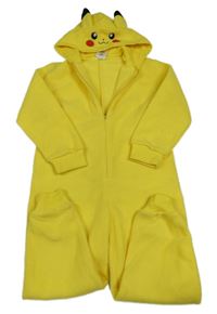 Kostým - Žlutá fleecová kombinéza s kapucí - Pikachu