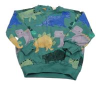 Zelená mikina s dinosaurami Hema