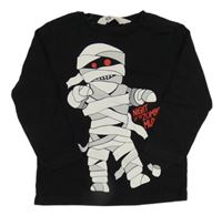 Černé triko s mumií H&M