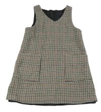 Béžovo-čierno-vínové vzorované šaty Dunnes