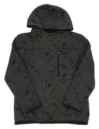 Tmavošedá vzorovaná mikina s kapucí George