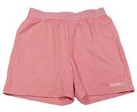 Ružové športové kraťasy s nápisom