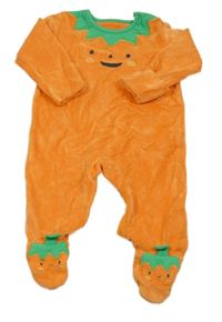 Oranžový zamatový overal - tekvica Nutmeg