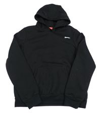 Černá mikina s logem a kapucí Slazenger