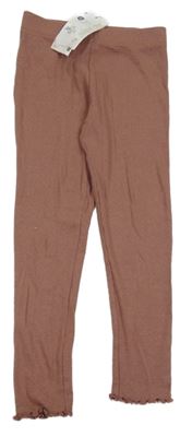 Nové - Starorůžové žebrované legíny Primark