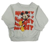 Sivá mikina s Mickeym a nápismi Disney