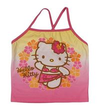 Ružovo-žltý plavkový top s Kitty Sanrio