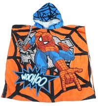 Červeno-modré froté osuškové pončo s kapucí - Spider-man Marvel