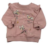 Světlerůžová mikina s Minnií a volánky Disney