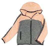 Sivo-broskvová prepínaci športová mikina s kapucňou zn. H&M