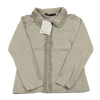 Nové - Béžová prepínaci mikina s volánikmi Lili Gaufrette