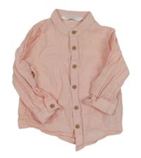 Lososová lněná košile Primark