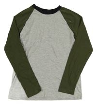 Šedo-khaki tričko H&M