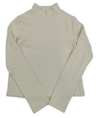 Smotanové rebrované crop tričko M&S