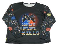 Černé triko s ovladači 